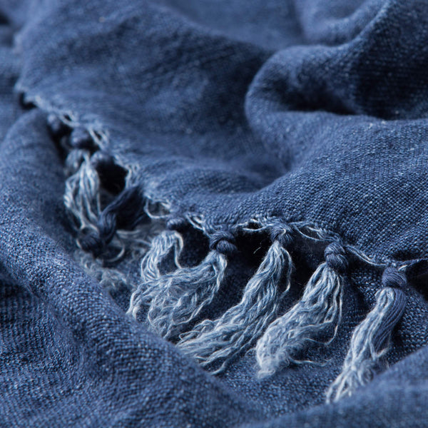Jaipur Living Jaipur Living Linen Woven Throw Blanket with Tassel Fringe for Coastal Boho Decor THR100338