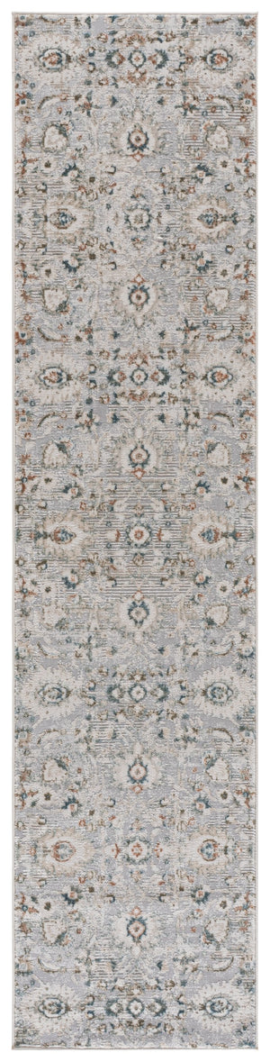 Safavieh Maven Power-Loomed Turkish Rug With Grey Ground, Blue & Ivory Accents, Low-Profile Durable Blend 5'-3" x 7'-6" MAV770F-5