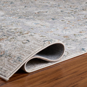 Safavieh Maven Timeless Turkish-Inspired Area Rug In Grey, Blue & Ivory — Low-Pile, Durable, Power-Loomed Elegance 4'-0" x 6'-0" MAV770F-4