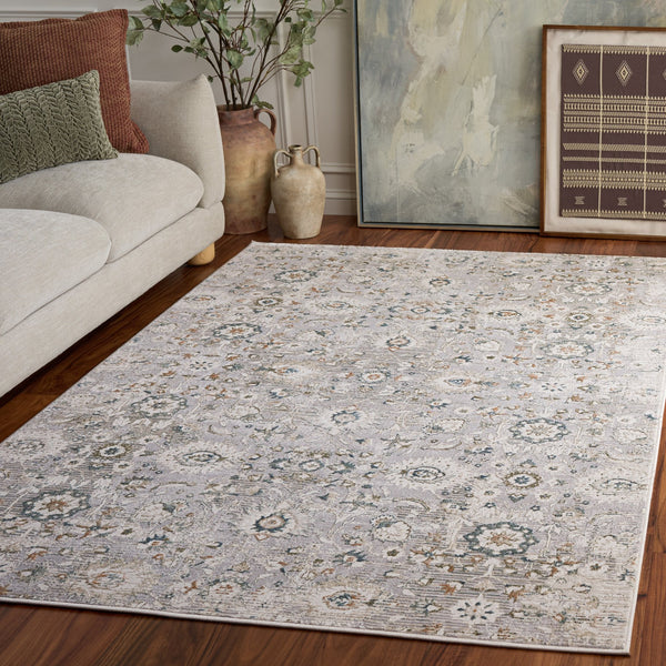 Safavieh Maven Low-Profile Runner Rug In Grey Blue Ivory — Traditional Motifs, Durable Power-Loomed Turkish Weave, Stain-Resistant Elegance 2'-2" x 9'-0" MAV770F-29