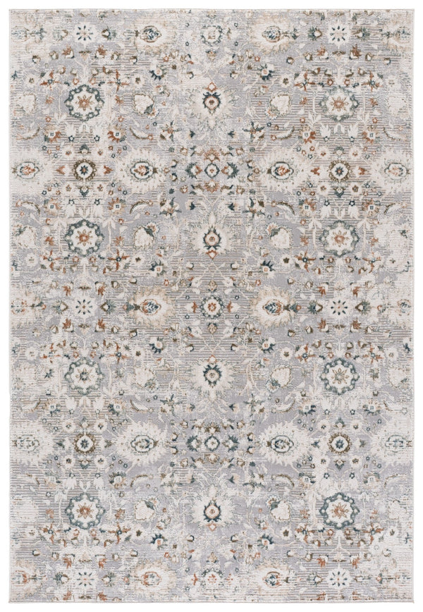 Safavieh Maven Power-Loomed Turkish Rug With Grey Ground, Blue & Ivory Accents, Low-Profile Durable Blend 5'-3" x 7'-6" MAV770F-5
