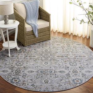 Safavieh Maven Timeless Square Rug In Grey And Blue Ivory Tones — Low-Profile, Durable, Stain-Resistant Focal Piece 6'-7" x 6'-7" MAV770F-7SQ