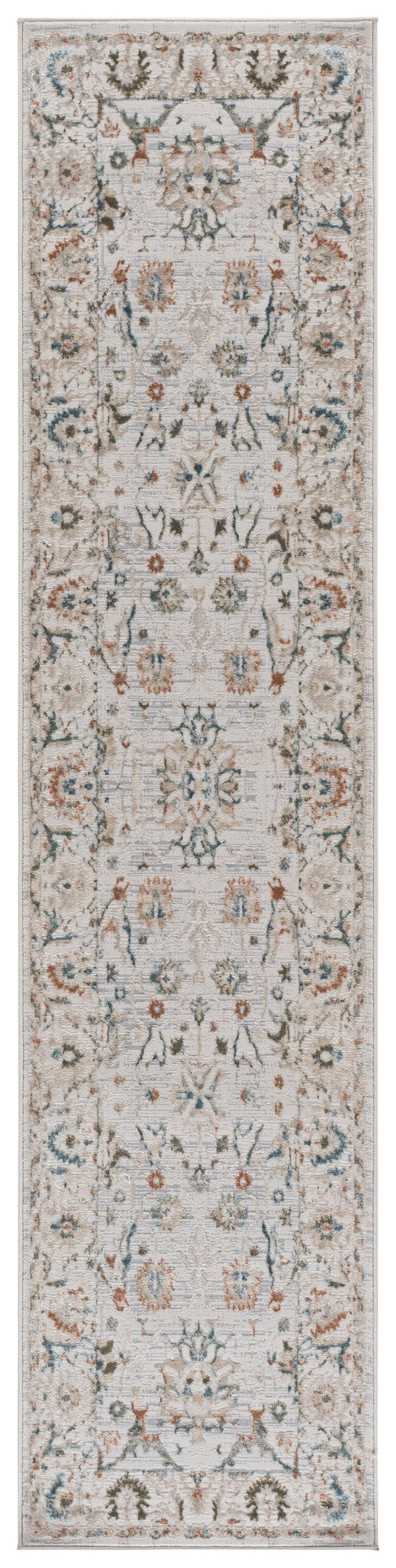 Safavieh Maven Round Ivory And Light Blue Area Rug — Power-Loomed Turkish Traditional Pattern, Durable Low-Profile 6'-7" x 6'-7" MAV772A-7R