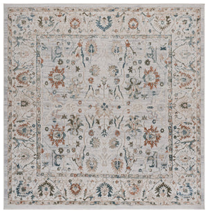 Safavieh Maven Timeless Ivory & Light Blue Traditional Square Rug — Low-Profile, Stain-Resistant Luxury Decor 6'-7" x 6'-7" MAV772A-7SQ
