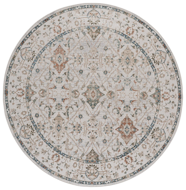 Safavieh Maven Ivory Area Rug With Blue & Rust Accents — Power-Loomed Turkish Design, Durable Soft Pile 4'-0" x 6'-0" MAV774A-4