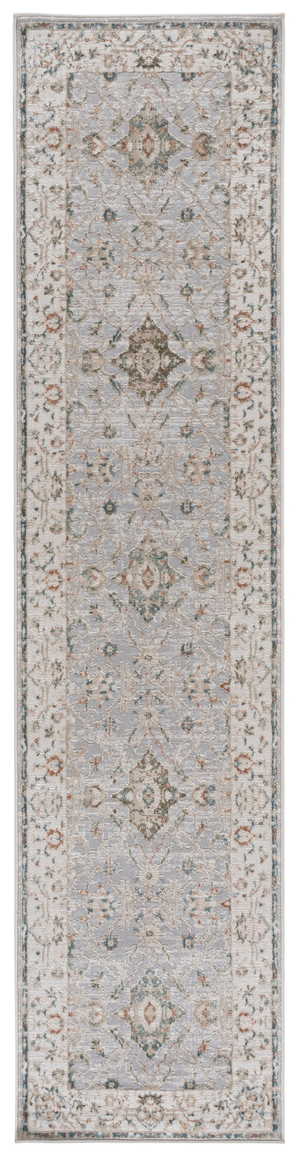 Safavieh Maven Elegant Machine-Made Area Rug In Grey And Ivory-Blue — Low-Profile, Durable Traditional Charm 4'-0" x 6'-0" MAV774F-4