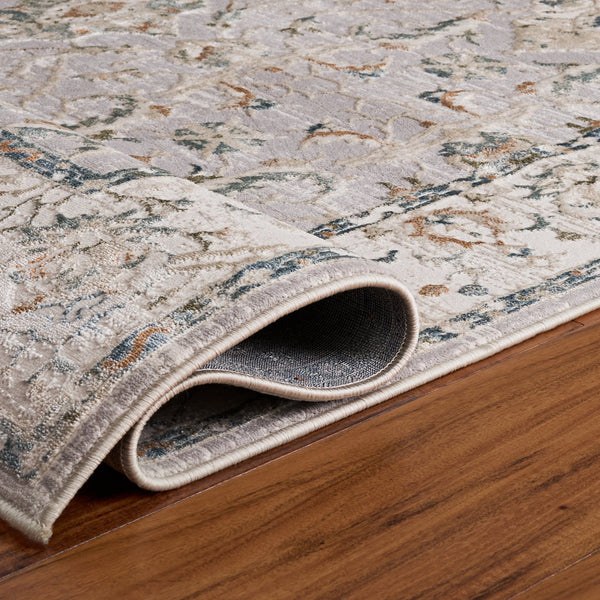 Safavieh Maven Elegant Machine-Made Area Rug In Grey And Ivory-Blue — Low-Profile, Durable Traditional Charm 4'-0" x 6'-0" MAV774F-4