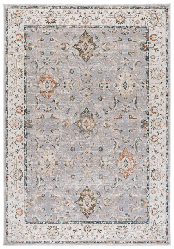 Safavieh Maven Elegant Machine-Made Area Rug In Grey And Ivory-Blue — Low-Profile, Durable Traditional Charm 4'-0" x 6'-0" MAV774F-4