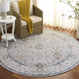 Safavieh Maven Elegant Machine-Made Area Rug In Grey And Ivory-Blue — Low-Profile, Durable Traditional Charm 4'-0" x 6'-0" MAV774F-4