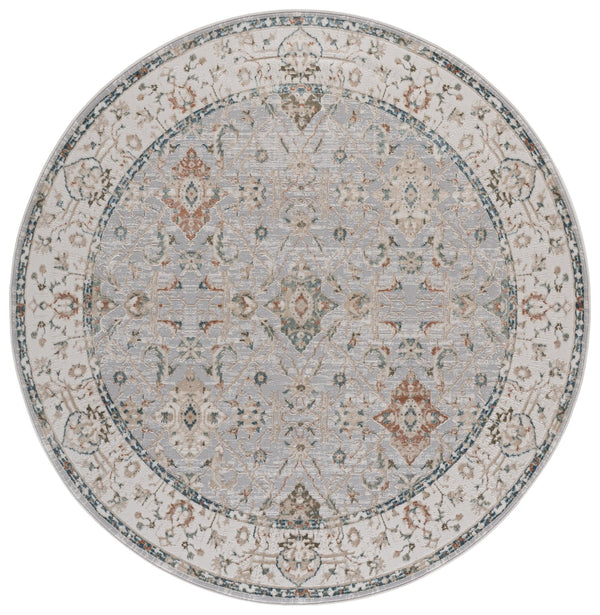 Safavieh Maven Elegant Machine-Made Area Rug In Grey And Ivory-Blue — Low-Profile, Durable Traditional Charm 4'-0" x 6'-0" MAV774F-4