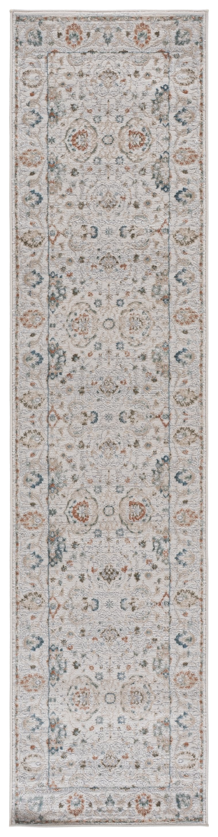 Safavieh Maven Traditional Ivory And Grey-Blue Area Rug — Low-Profile, Durable Power-Loomed Turkish Design 5'-3" x 7'-6" MAV776A-5
