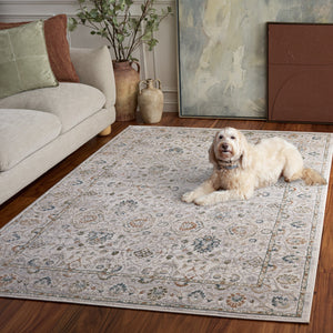 Safavieh Maven Square Area Rug In Ivory And Grey-Blue — Low-Profile, Stain-Resistant Power-Loomed Elegance 6'-7" x 6'-7" MAV776A-7SQ