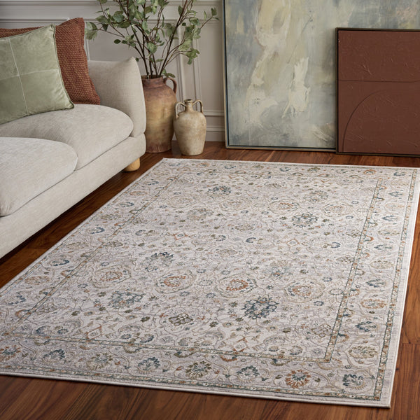Safavieh Maven Square Area Rug In Ivory And Grey-Blue — Low-Profile, Stain-Resistant Power-Loomed Elegance 6'-7" x 6'-7" MAV776A-7SQ