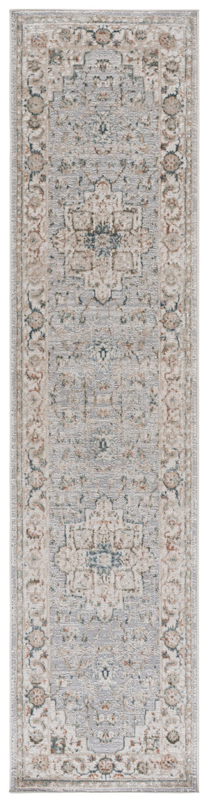 Safavieh Maven Ivory And Grey Blue Area Rug — Low-Profile Power-Loomed Turkish Design, Soft Stain-Resistant Blend 4'-0" x 6'-0" MAV778A-4