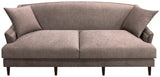 Maywood MAW-001 35"H x 84"W x 38"D Sofa MAW-001  Upholstery: Light Brown; Base: Dark Brown Surya