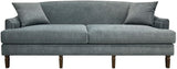 Maywood MAW-003 35"H x 84"W x 38"D Sofa MAW-003  Upholstery: Light Blue; Base: Dark Brown Surya