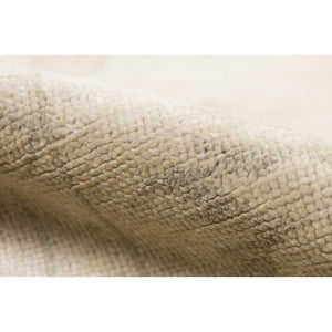 Maya Hand-knotted Wool Viscose Area Rug Distressed Silver Bordered Accent