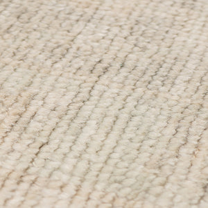 Maya Hand-knotted New Zealand Wool Viscose Ivory Rug with Silver Washed Patina
