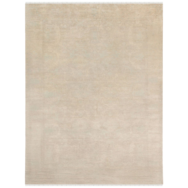 AMER Rugs Maya Hand-knotted Wool Viscose Area Rug Vintage Distressed Border for Entryways MAY60203