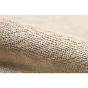 Maya Hand-knotted Wool Viscose Area Rug Vintage Distressed Border for Entryways
