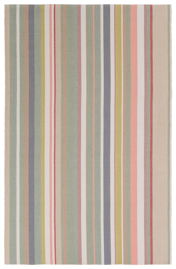 Jaipur Living Vibe by Jaipur Living Viviana Handwoven Cabana Stripe Flatweave Rug for Patio or Entryway RUG158118