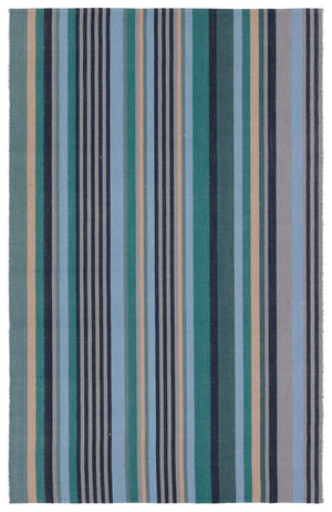 Jaipur Living Vibe by Jaipur Living Sergio Flatweave Coastal Stripe Handwoven Polyester Area Rug RUG158124