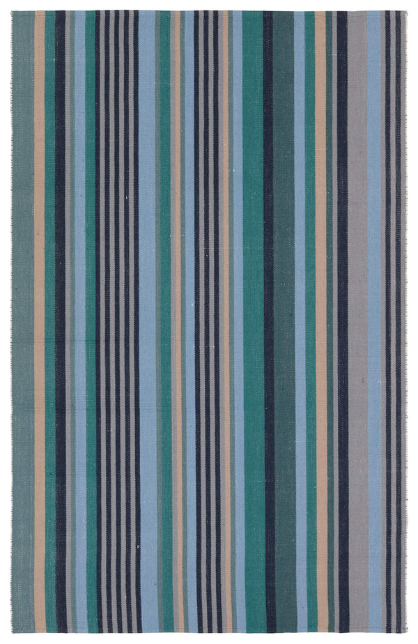 Jaipur Living Vibe by Jaipur Living Sergio Flatweave Coastal Stripe Handwoven Polyester Area Rug RUG158124