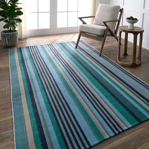 Jaipur Living Vibe by Jaipur Living Sergio Handwoven Cabana Stripe Flatweave Rug for Coastal RUG158127
