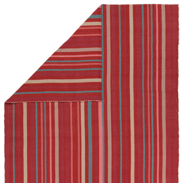 Jaipur Living Vibe Handwoven Flatweave Cabana Stripe Polyester Indoor Outdoor Rug for Entryways RUG158138