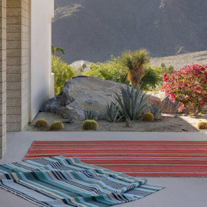 Jaipur Living Vibe Handwoven Flatweave Cabana Stripe Polyester Indoor Outdoor Rug for Entryways RUG158138