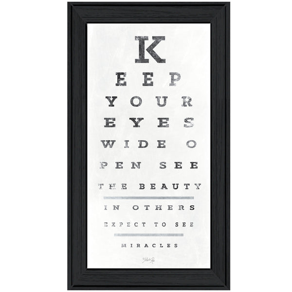 English Elm "eye Chart Ii" Marla Rae Typographic Framed Print Minimalist Wall Art for Home Office B06786357