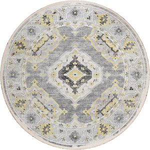 Dalyn Rugs Marbella MB1 Machine Made 100% Polyester Traditional Rug Grey 8' x 8' MB1GY8RO