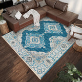 Dalyn Rugs Marbella MB1 Machine Made 100% Polyester Traditional Rug Indigo 9' x 12' MB1IN9X12