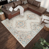 Dalyn Rugs Marbella MB1 Machine Made 100% Polyester Traditional Rug Ivory 9' x 12' MB1IV9X12