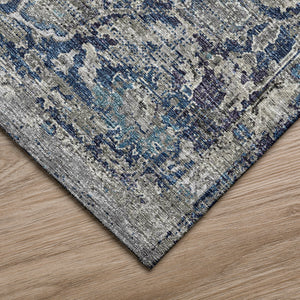 Dalyn Rugs Marbella MB2 Machine Made 100% Polyester Traditional Rug Navy 9' x 12' MB2NA9X12