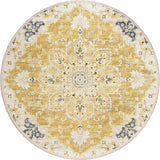 Dalyn Rugs Marbella MB3 Machine Made 100% Polyester Traditional Rug Gold 8' x 8' MB3GO8RO