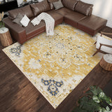 Dalyn Rugs Marbella MB3 Machine Made 100% Polyester Traditional Rug Gold 9' x 12' MB3GO9X12