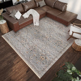Dalyn Rugs Marbella MB4 Machine Made 100% Polyester Traditional Rug Silver 9' x 12' MB4SI9X12