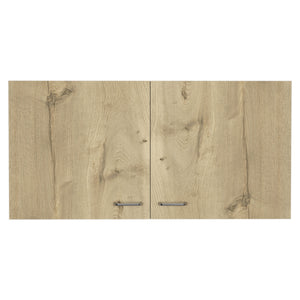 English Elm Napoles Wall Cabinet with Two Adjustable Shelves and Soft-Close Double Doors for Sleek Storage Solutions Multicolor 42.9 L x 24 W x 4.3 H B07092042