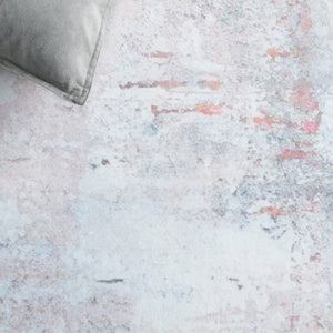 Safavieh Malibu Contemporary Abstract Area Rug - Stylish, Durable, And Easy-care Design For Modern Spaces Ivory ,Rust Polyester Mbu843a-6sq