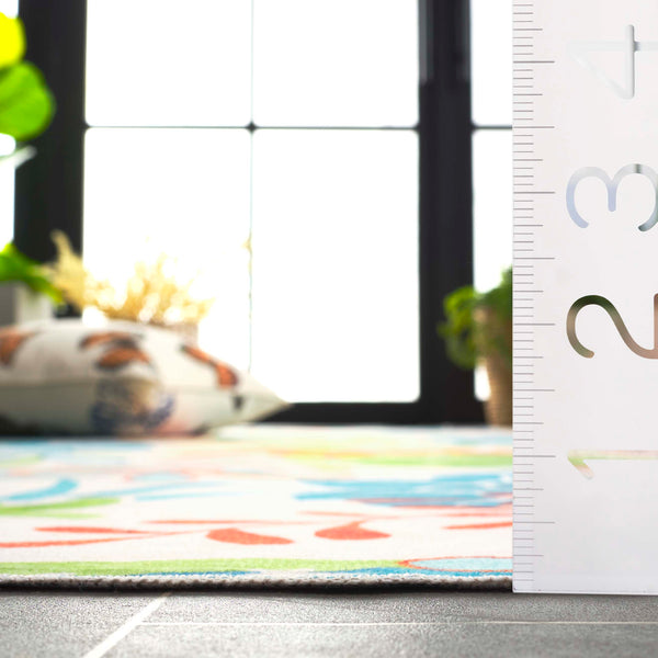 Safavieh Malibu Contemporary Area Rug - Elegant Polyester Design With Botanical Motifs For Stylish Spaces Beige ,Blue Polyester Mbu844b-6sq