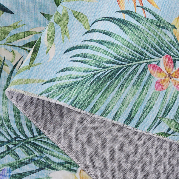 Safavieh Malibu Contemporary Tropical Runner Area Rug – Vibrant Floral Design For Home Décor And Style Aqua ,Pink Polyester Pile Mbu849j-5