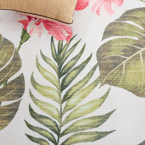 Safavieh Malibu Botanical Runner Rug Tropical Foliage Ivory Blush Washable Low Pile Hallway MBU850A-28