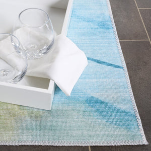 Safavieh Malibu Floral Runner Rug Power Loomed Polyester Low Pile Washable Coastal Hallway Accent MBU851L-28