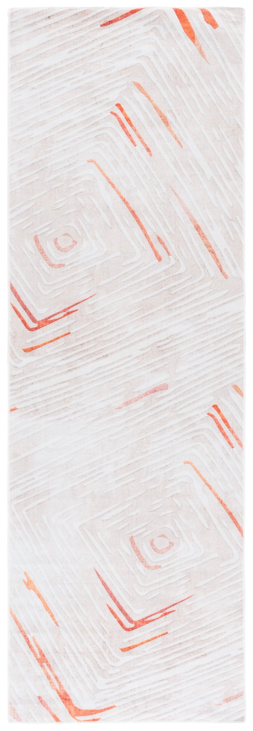 Safavieh Malibu Contemporary Area Rug - Elegant Beige And Rust Design For Modern Home Décor And Comfort Beige ,Rust Polyester Mbu873b-8