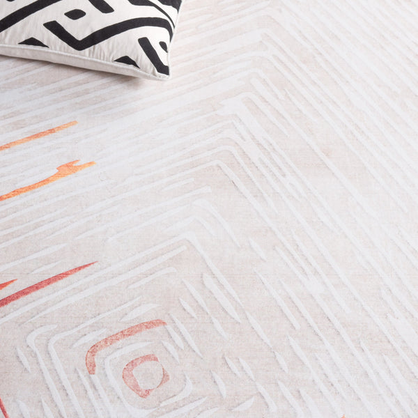 Safavieh Malibu Contemporary Area Rug - Elegant Beige And Rust Design For Modern Home Décor And Comfort Beige ,Rust Polyester Mbu873b-8