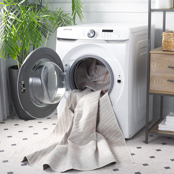 Safavieh Malibu Contemporary Area Rug - Elegant Beige And Rust Design For Modern Home Décor And Comfort Beige ,Rust Polyester Mbu873b-8