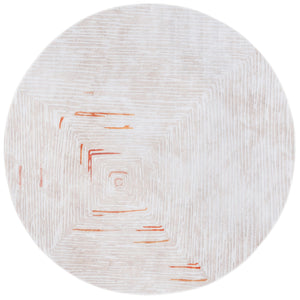 Safavieh Malibu Contemporary Area Rug - Elegant Beige And Rust Design For Modern Home Décor And Comfort Beige ,Rust Polyester Mbu873b-8