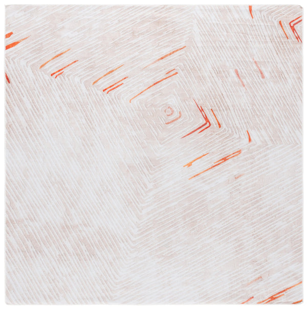 Safavieh Malibu Contemporary Area Rug - Elegant Beige And Rust Design For Modern Home Décor And Comfort Beige ,Rust Polyester Mbu873b-8