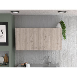 English Elm Napoles Wall Cabinet with Two Adjustable Shelves and Soft-Close Double Doors for Sleek Storage Solutions Multicolor 42.5 L x 25.6 W x 4.3 H B07092041